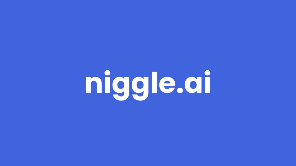 The niggle.ai wordmark in white on blue