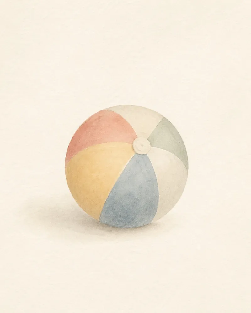 A beach ball from the GPT Image agent, glossy and fully shaded