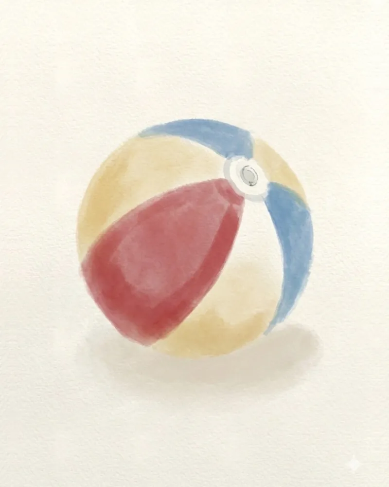 A beach ball from the team's own tries, in strong reds and blues