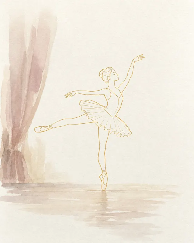A ballerina on a stage
